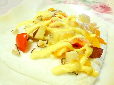 ❤椎茸&パプリカ&薩摩芋のマヨチーズはんぺん❤